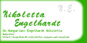 nikoletta engelhardt business card